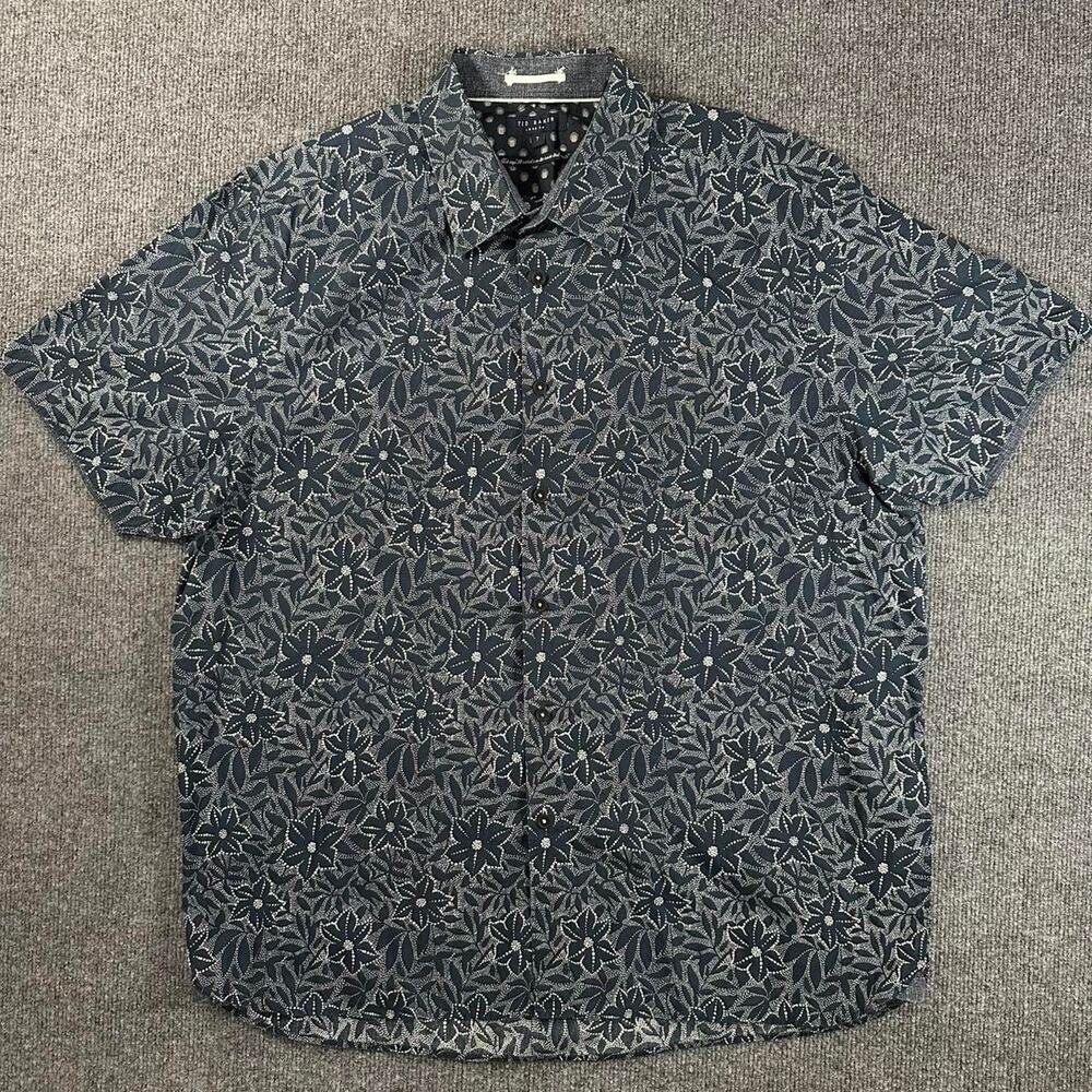 Ted Baker Men’s Calous Short Sleeve Button Up Shirt Slim Fit Floral Collared 3XL - Picture 2 of 8